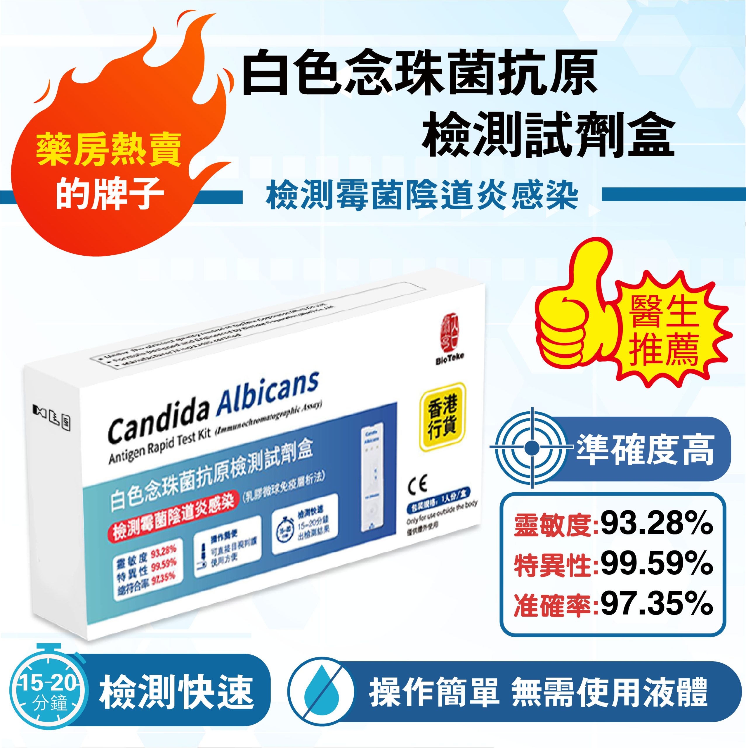 BIOTEK-白色念珠菌 抗原檢測試劑盒